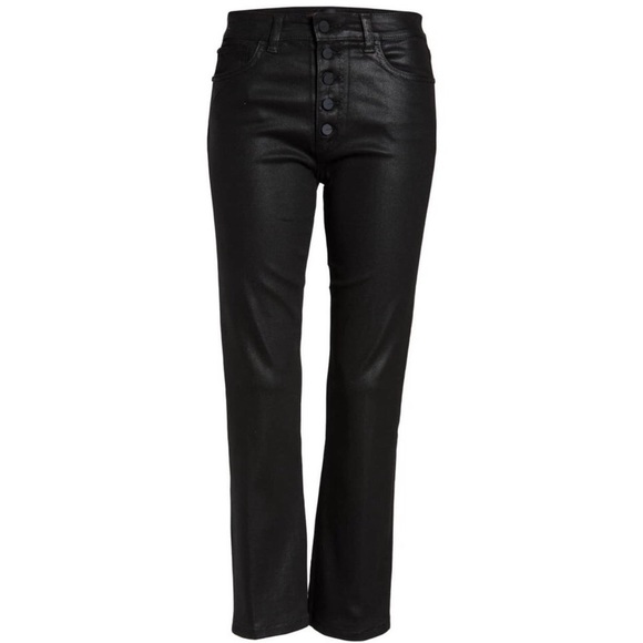 NWT Joe’s Jeans Callie Black Coated Denim High Rise Bootcut Crop Pants 28 & 30 - Picture 4 of 16